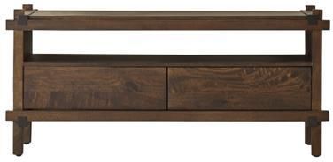 Tikamoon Arko Tv-meubel met 2 lades in massief mangohout 120 cm