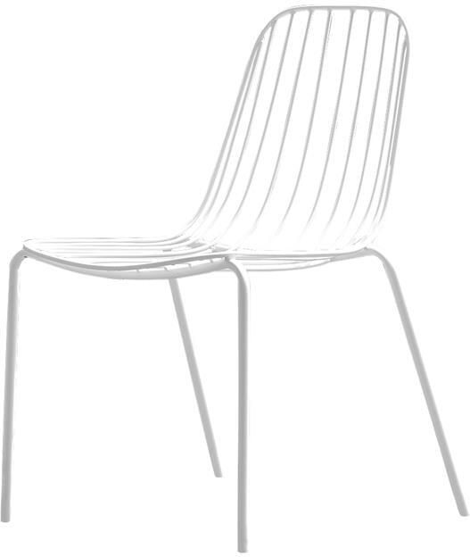 Tikamoon Arty Witte metalen tuinstoel