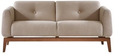 Tikamoon Bjorn Tweezitsbank in massief eiken en ecru wol