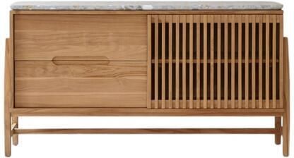 Tikamoon Buffetkast Isaure van massief teakhout en premium terrazzo 140 cm