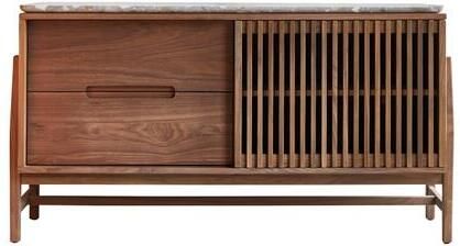 Tikamoon Buffetkast van massief notenhout en premium terrazzo 140 cm