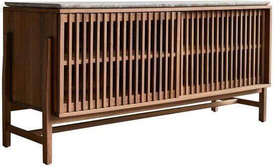 Tikamoon Buffetkast van massief notenhout en premium terrazzo 160 cm