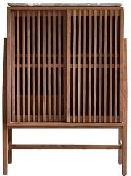 Tikamoon Dressoir van massief notenhout en premium terrazzo 80 cm