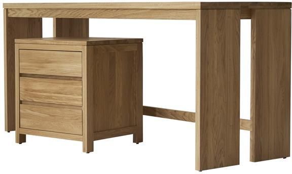 Tikamoon Eden Bureau van massief eiken met opbergkastje