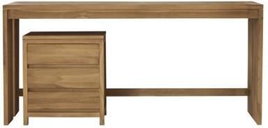 Tikamoon Eden Bureau van massief teak met opbergkastje