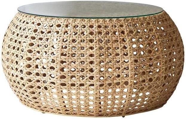 Tikamoon Esther Salontafel van gevlochten rotan