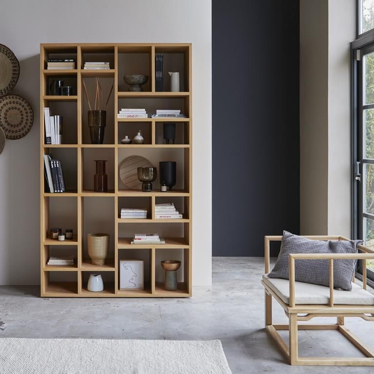 Tikamoon Eyota Hoge eiken boekenkast