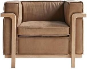 Tikamoon Fauteuil van massief eikenhout en Cheyenne leer