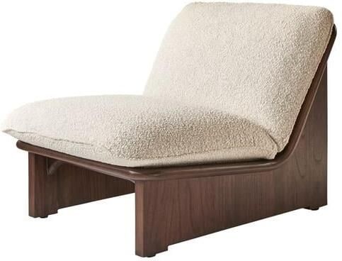 Tikamoon Folk Fauteuil in massief mindihout en ecru stof