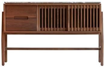 Tikamoon Isaure Dressoir van massief notenhout en premium terrazzo