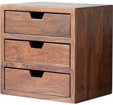 Tikamoon Kwarto Massief palissander nachtkastje met 3 laden