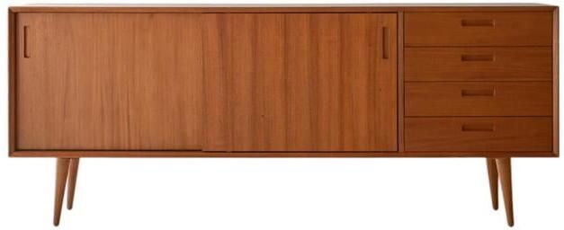 Tikamoon Magda 50&apos;s Massief mahoniehouten buffet 200 cm