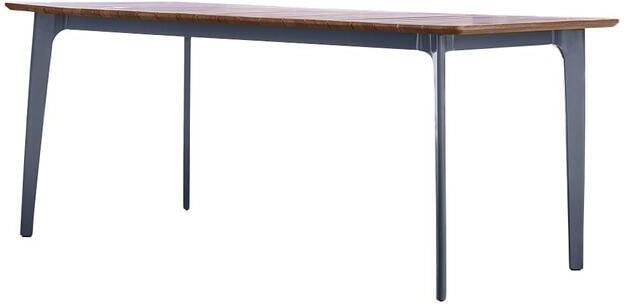 Tikamoon Massief teakhouten en metalen tuintafel 6|8 personen.