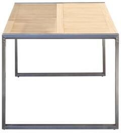 Tikamoon Massief teakhouten en roestvrij stalen tuintafel 4|6 pers.