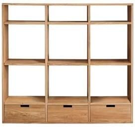 Tikamoon Miho Lage boekenkast in eiken en roze premium terrazzo