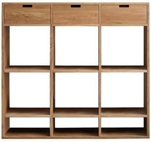 Tikamoon Miho Massief eiken lage boekenkast