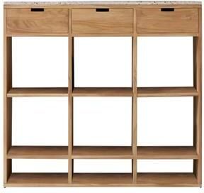 Tikamoon Miho Teak en premium terrazzo Pink bijzettafel