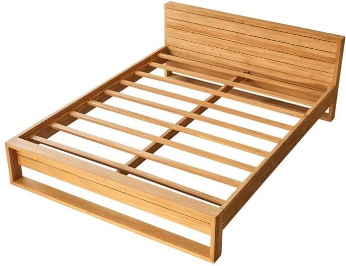 Tikamoon Minimalys Massief teakhouten bed 160x200 cm