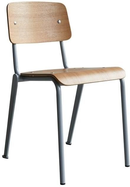 Tikamoon Mio Stoel van essenhout en metaal grey