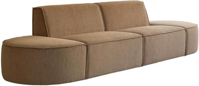 Tikamoon Modulaire 2-zitsofa Dario in camelkleurige stof