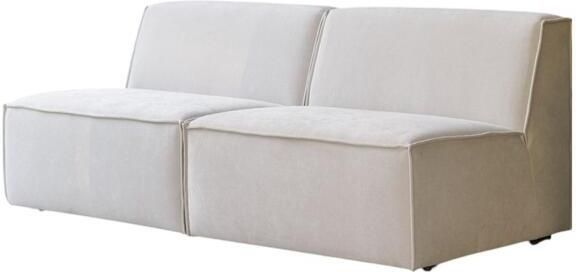 Tikamoon Modulaire rechte 2-zitsbank Dario in beige stof