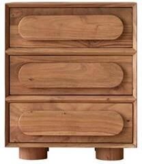 Tikamoon Nachtkastje in massief acaciahout met 3 lades