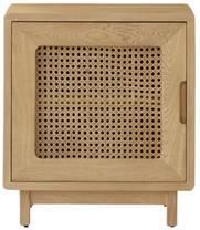 Tikamoon Nachtkastje van iepenhout en vlechtwerk Luis