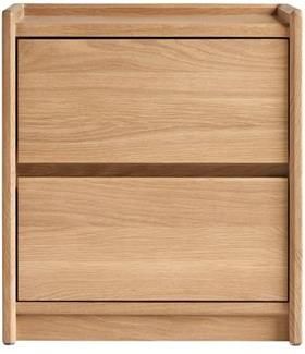 Tikamoon Nachtkastje van massief eikenhout met 2 lades Arto