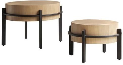 Tikamoon Nesttafels van teakhout en metaal Ava