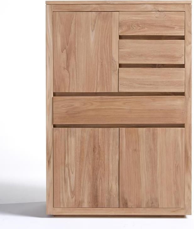 Tikamoon Paulo Massief teakhouten dressoir 80 cm