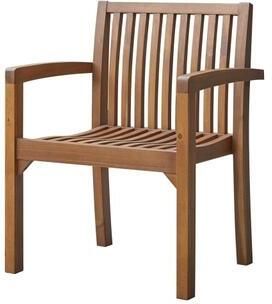 Tikamoon Pilar Set van 2 tuinstoelen met armleuning in massief acacia