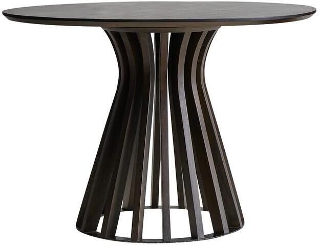 Tikamoon Ronde tafel van massief mangohout en metaal voor 5 personen