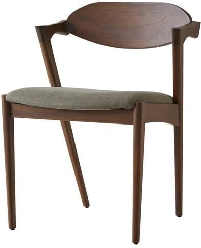 Tikamoon Stoel Guido van donker massief teakhout en stof