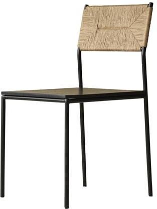 Tikamoon Stoel van metaal en gevlochten natuurlijke vezels Fidèle