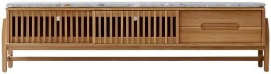 Tikamoon Tv-meubel Isaure van massief teakhout en premium terrazzo 175 cm