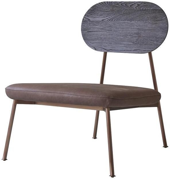 Tikamoon Yutapi Lage fauteuil Mohawk choco in massief eiken