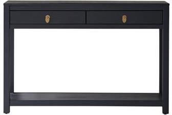 Tikamoon Zenaka Wengé bijzettafel met 2 laden