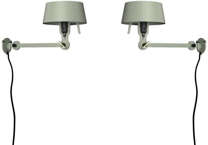 Tonone Bolt Bed Underfit wandlamp met stekker set van 2 Flux Green