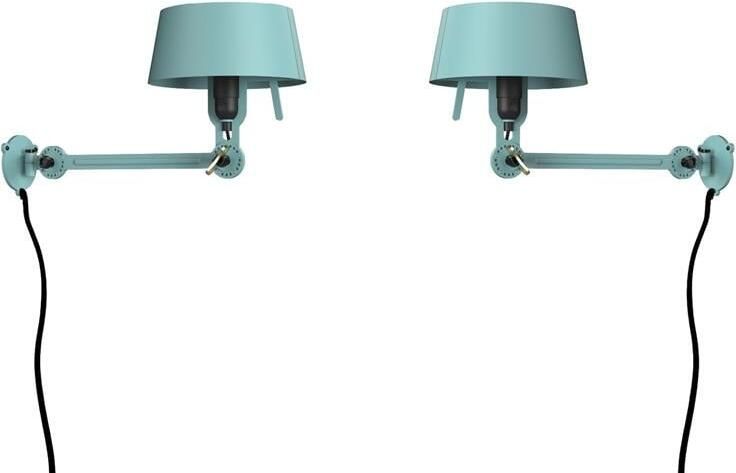 Tonone Bolt Bed Underfit wandlamp met stekker set van 2 Ice Blue