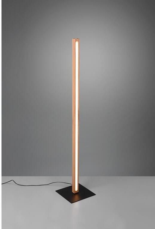 Trio Leuchten Bellari Vloerlamp LED 20W Natuur Hout Zwart