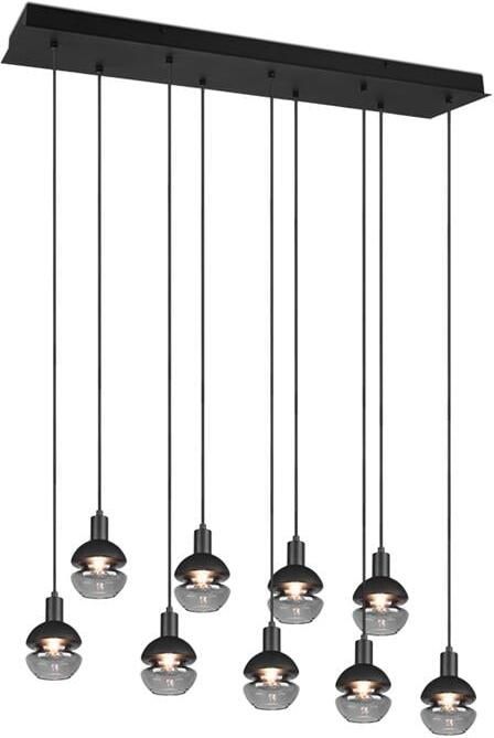 Trio Leuchten Mela Hanglamp Zwart 9 bollen