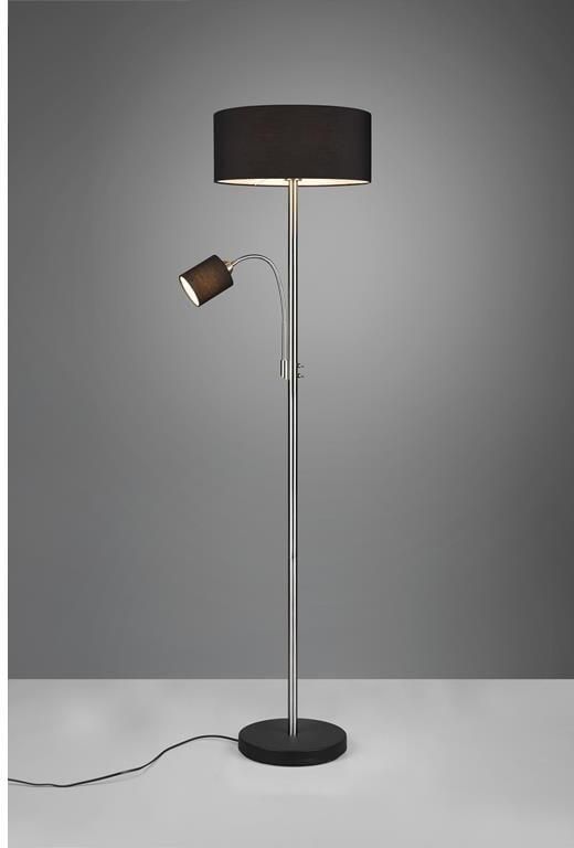 Trio Leuchten Trio Motel Vloerlamp Nikkel excl. 1x E27 excl. 1xE14