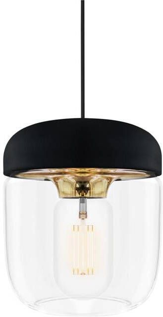 Umage Acorn hanglamp zwart met brass met koordset zwart Ø 14 cm - Foto 1