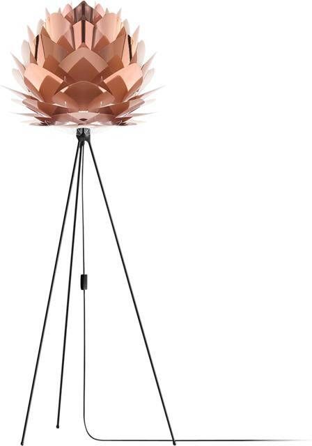 Umage Silvia Medium vloerlamp copper met tripod zwart Ø 50 cm