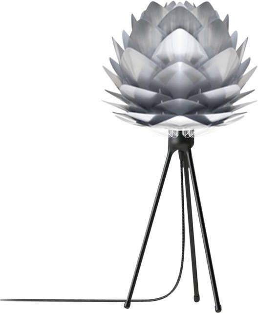 Umage Silvia Mini tafellamp brushed steel met tripod zwart Ø 32 cm - Foto 1