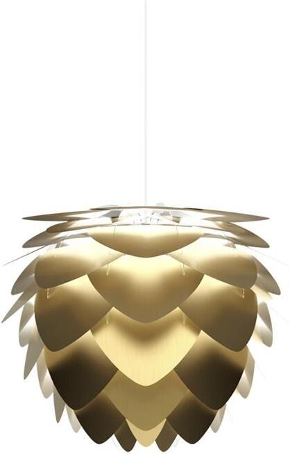 Umage Aluvia Medium hanglamp brushed brass met koordset wit Ø 59