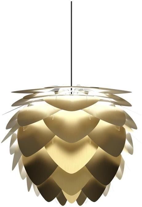 Umage Aluvia Medium hanglamp brushed brass met koordset zwart Ø 59