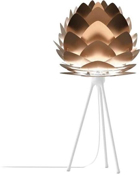 Umage Aluvia Mini tafellamp brushed bronze met tripod wit Ø 40 cm