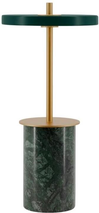 Umage Asteria Move Mini tafellamp LED oplaadbaar groen marmer