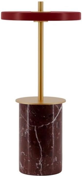 Umage Asteria Move Mini tafellamp LED oplaadbaar rood marmer